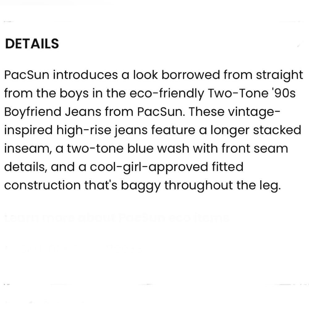 PacSun Eco Two-Tone 90’s Boyfriend jeans - Picture 6 of 6